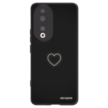 Picasee husă neagră din silicon pentru Honor 90 5G - Heart