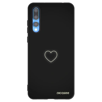 Picasee husă neagră din silicon pentru Huawei P20 Pro - Heart