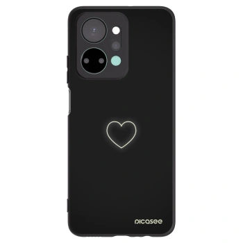 Picasee husă neagră din silicon pentru Honor X7a - Heart