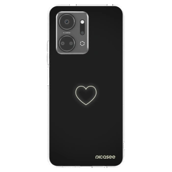 Picasee husă transparentă din silicon pentru Honor X7a - Heart