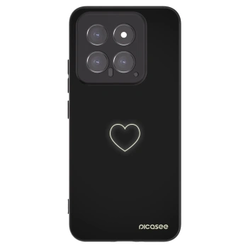 Picasee husă neagră din silicon pentru Xiaomi 14 - Heart