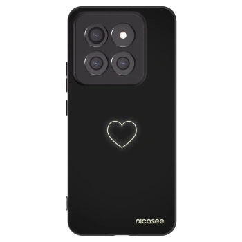 Picasee husă neagră din silicon pentru Xiaomi 14 Pro - Heart