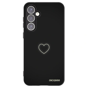 Picasee husă neagră din silicon pentru Samsung Galaxy S23 FE S711B - Heart