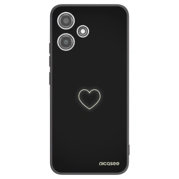 Picasee husă neagră din silicon pentru Xiaomi Redmi 12 5G - Heart