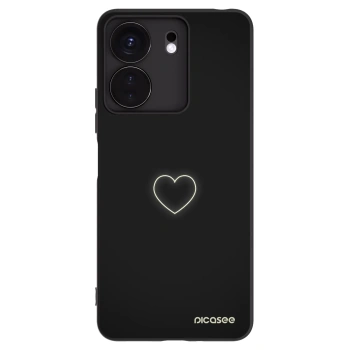 Picasee husă neagră din silicon pentru Xiaomi Redmi 13C 4G - Heart
