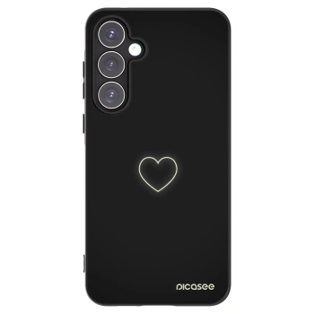 Picasee husă neagră din silicon pentru Samsung Galaxy A55 5G A556B - Heart