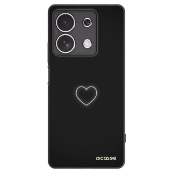 Picasee husă neagră din silicon pentru Xiaomi Redmi Note 13 4G - Heart