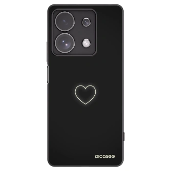 Picasee husă neagră din silicon pentru Xiaomi Redmi Note 13 Pro 4G - Heart