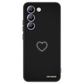 Picasee husă neagră din silicon pentru Vivo V40 SE 5G - Heart