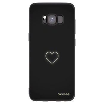 Picasee husă neagră din silicon pentru Samsung Galaxy S8 G950F - Heart