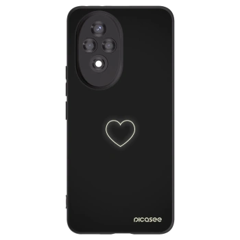 Picasee husă neagră din silicon pentru Honor 200 Pro 5G - Heart