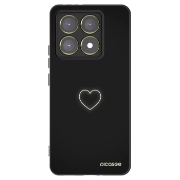 Picasee husă neagră din silicon pentru Xiaomi 14T - Heart