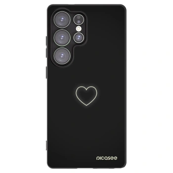 Picasee husă neagră din silicon pentru Samsung Galaxy S25 Ultra 5G - Heart