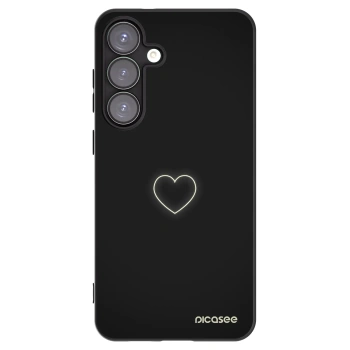 Picasee husă neagră din silicon pentru Samsung Galaxy S25+ 5G - Heart