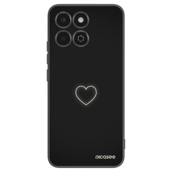 Picasee husă neagră din silicon pentru Honor 200 Smart 5G - Heart