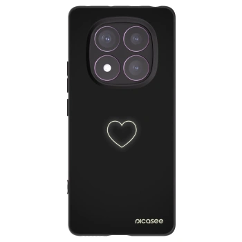 Picasee husă neagră din silicon pentru Xiaomi Redmi Note 14 Pro 4G - Heart