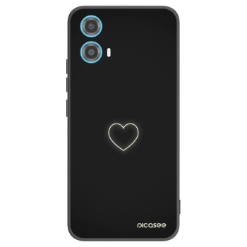 Picasee husă neagră din silicon pentru Motorola Moto G34 5G - Heart