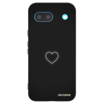 Picasee husă neagră din silicon pentru Google Pixel 8a - Heart