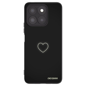 Picasee husă neagră din silicon pentru Honor X8c - Heart