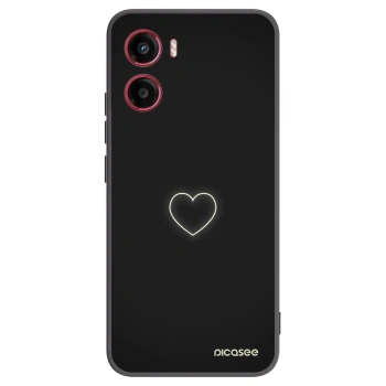 Picasee husă neagră din silicon pentru Motorola Moto G05 - Heart