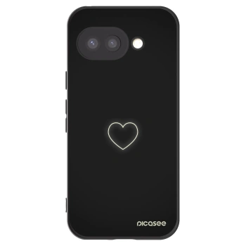 Picasee husă neagră din silicon pentru Google Pixel 9a - Heart