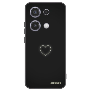 Picasee husă neagră din silicon pentru Xiaomi Redmi Note 14S - Heart