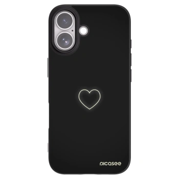 Picasee husă neagră din silicon pentru Apple iPhone 17 - Heart