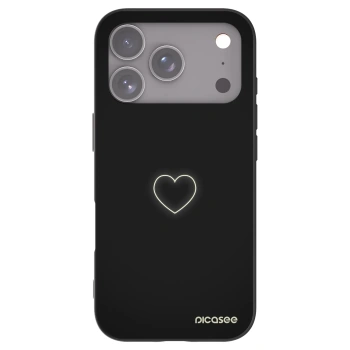 Picasee husă neagră din silicon pentru Apple iPhone 17 Pro - Heart