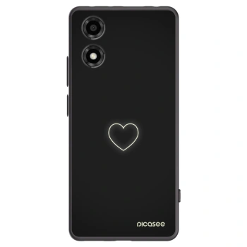 Picasee husă neagră din silicon pentru Motorola Moto E14 - Heart