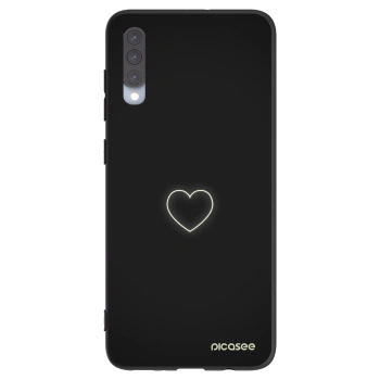 Picasee husă neagră din silicon pentru Samsung Galaxy A70 A705F - Heart