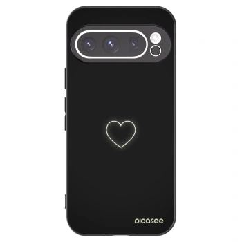 Picasee husă neagră din silicon pentru Google Pixel 9 Pro XL - Heart