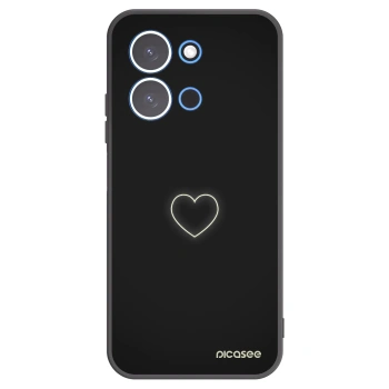 Picasee husă neagră din silicon pentru Xiaomi Redmi 15C 4G - Heart