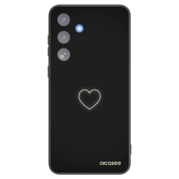 Picasee husă neagră din silicon pentru Samsung Galaxy S25 FE 5G - Heart