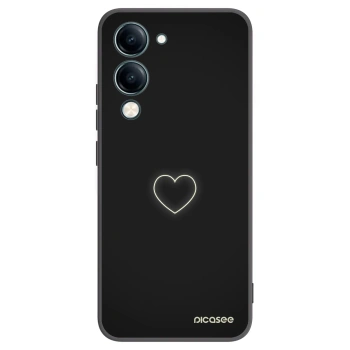 Picasee husă neagră din silicon pentru Vivo Y29s 5G - Heart