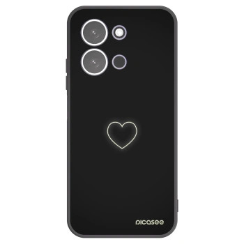 Picasee husă neagră din silicon pentru Xiaomi Redmi 15C 5G - Heart