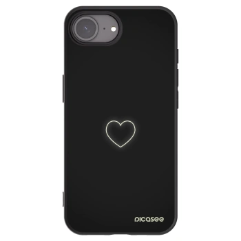 Picasee husă neagră din silicon pentru Apple iPhone 17e - Heart