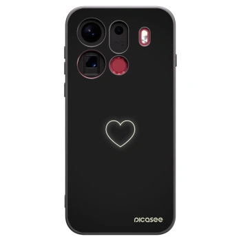 Picasee husă neagră din silicon pentru OPPO Find X9 Pro - Heart