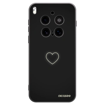 Picasee husă neagră din silicon pentru Vivo X300 Pro - Heart