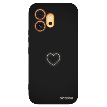 Picasee husă neagră din silicon pentru Honor 600 - Heart