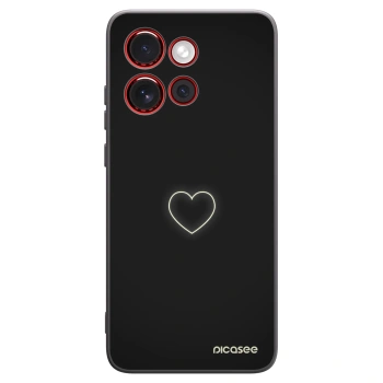 Picasee husă neagră din silicon pentru Motorola Edge 60 Neo 5G - Heart