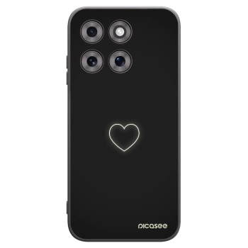 Picasee husă neagră din silicon pentru Motorola Moto G77 - Heart