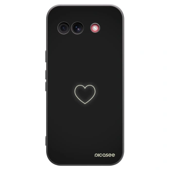 Picasee husă neagră din silicon pentru Google Pixel 10a - Heart