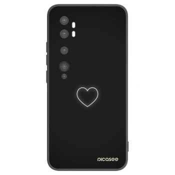 Picasee husă neagră din silicon pentru Xiaomi Mi Note 10 (Pro) - Heart