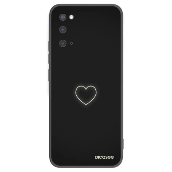 Picasee husă neagră din silicon pentru Samsung Galaxy S20 G980F - Heart