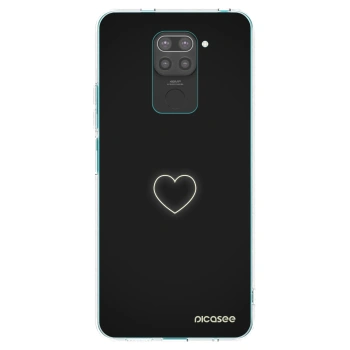 Picasee husă neagră din silicon pentru Xiaomi Redmi Note 9 - Heart