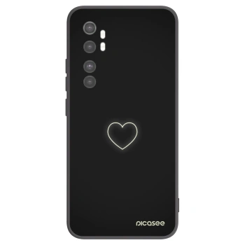 Picasee husă neagră din silicon pentru Xiaomi Mi Note 10 Lite - Heart