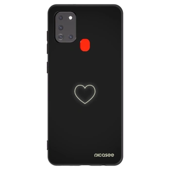 Picasee husă neagră din silicon pentru Samsung Galaxy A21s - Heart