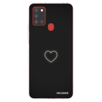 Picasee husă transparentă din silicon pentru Samsung Galaxy A21s - Heart