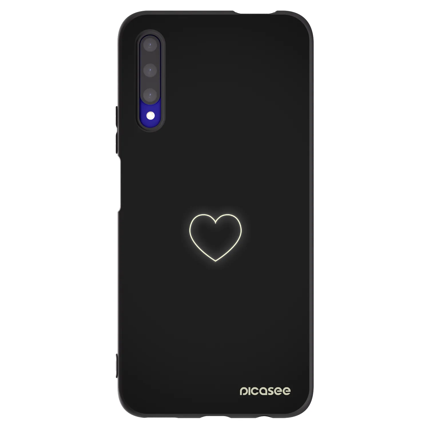 Picasee husă neagră din silicon pentru Honor 9X Pro - Heart
