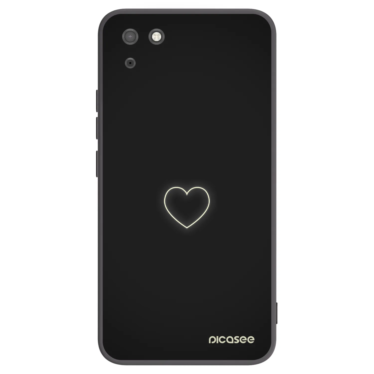 Picasee husă neagră din silicon pentru Huawei Y5P - Heart